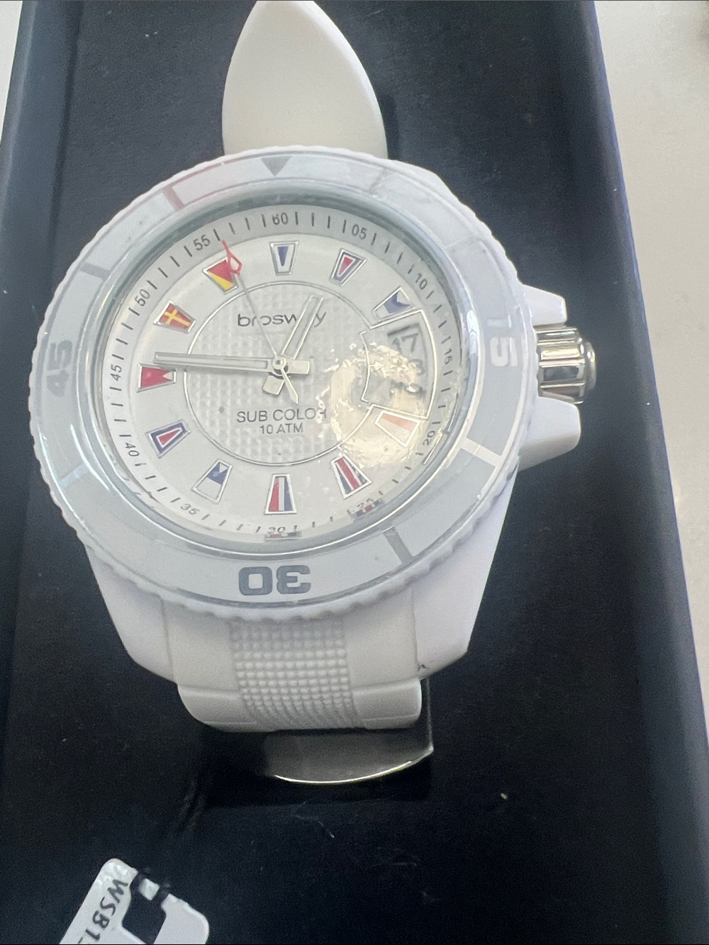 White Sub Color Sport Watch - White